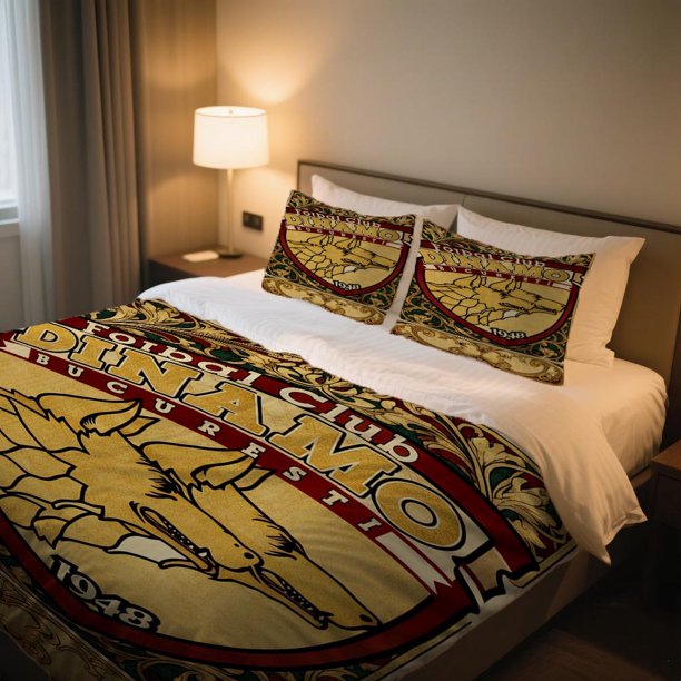 Dinamo Logo Duvet Cover Set You Can't Go Wrong with This Cartoon Digital Print Bedding Set! Made from Breathable Skinfriendly Material
