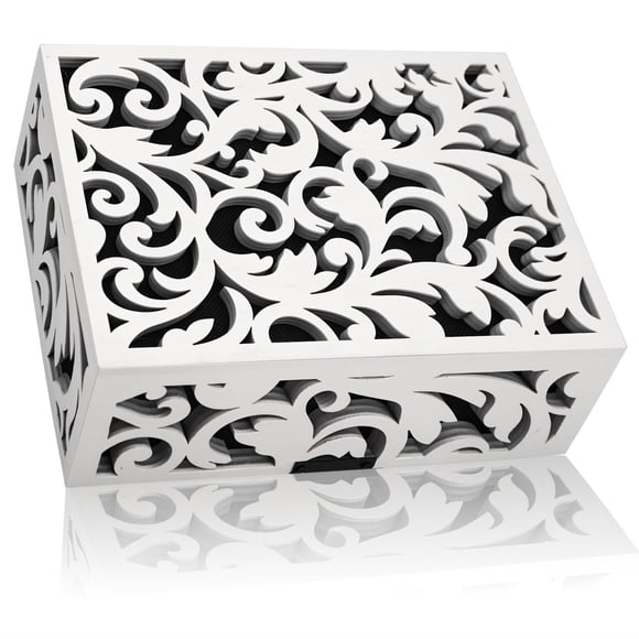 Cubierta decorativa para timbre AUREYE, caja ornamental de madera blanca