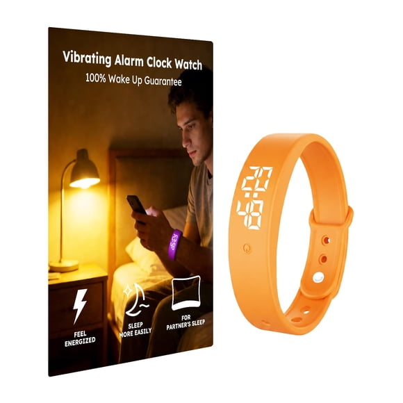 RITHEM Reloj despertador vibratorio silencioso e impermeable