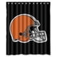 thumbnail image 1 of Cortina de ducha con diseño de los Cleveland Browns, juego de cortinas de baño con ganchos, tamaño 60 x 72 pulgadas, 1 of 3