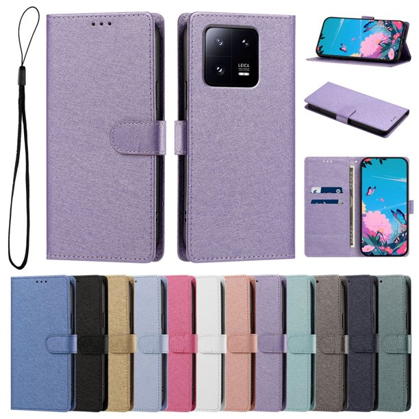Cartera para Xiaomi 13 Pro con Soporte y Correa, Lila