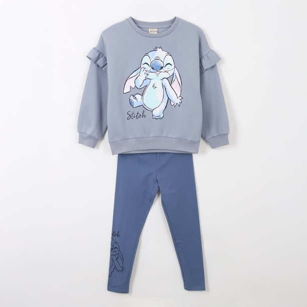 Conjunto de Buzo Niña Lilo & Stitch Smile Celeste Disney