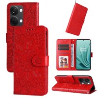 Funda Tipo Cartera Foxdock Para Oneplus Nord 3 , Diseño Girasol En Relieve, Cuero Pu, Cierre Magnético, Soporte Y Tarjetero