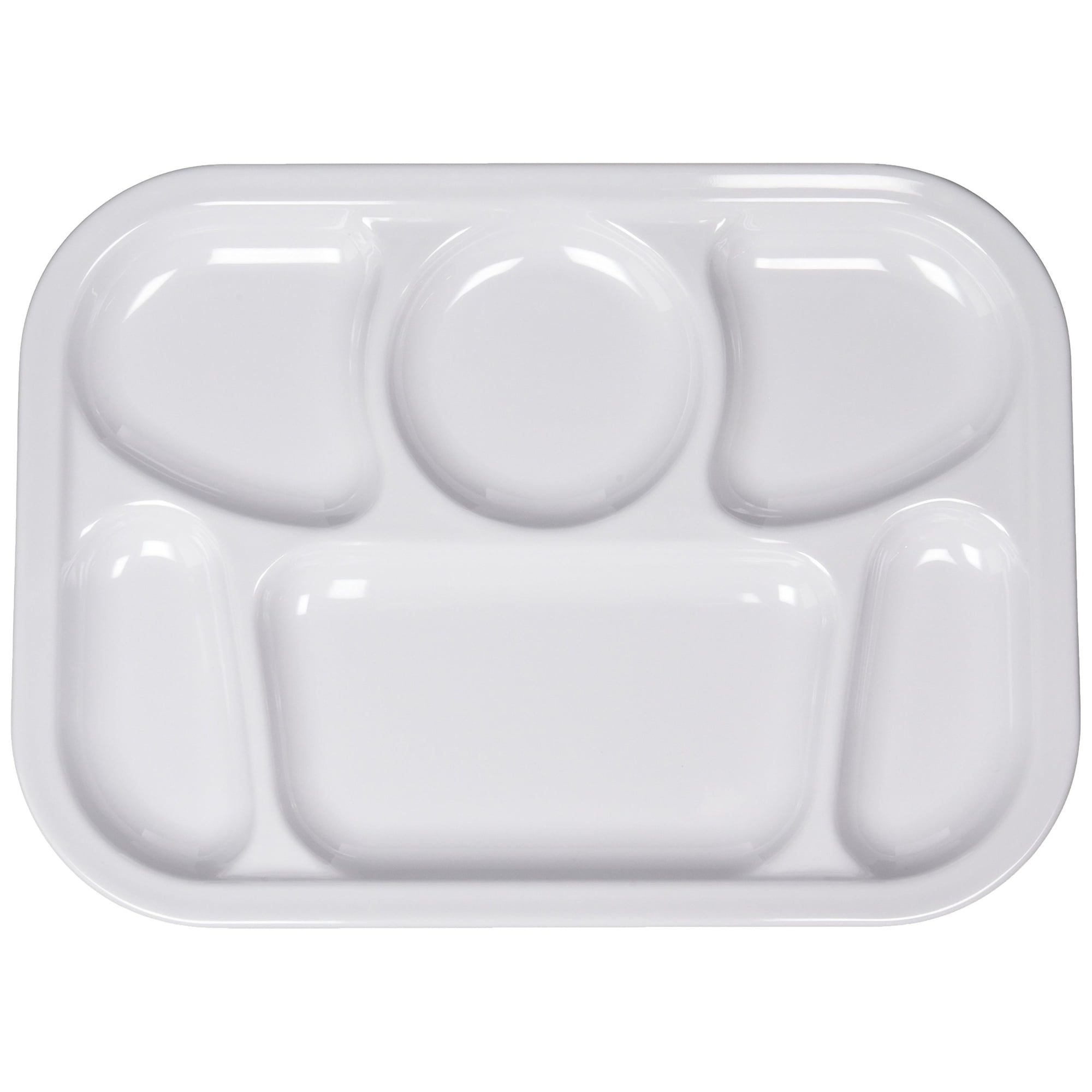 Plato Yanco Ns-803w Nessico De Melamina Con 6 Compartimentos, 13 X 24 Cm