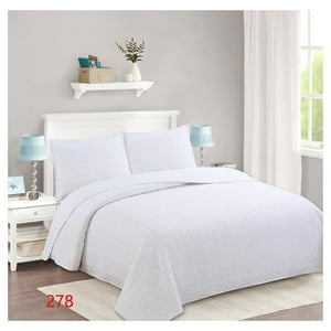 Genérico - Cubrecama Quilt Verano 1.5 Plazas - Blanco 278