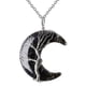 thumbnail image 5 of de de la , de alambre, r, con colgante , de cristal, , c obsidiana negra, 5 of 5