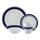 thumbnail image 2 of Juego loza porcelana 16 piezas borde vajilla Blanco, 2 of 3