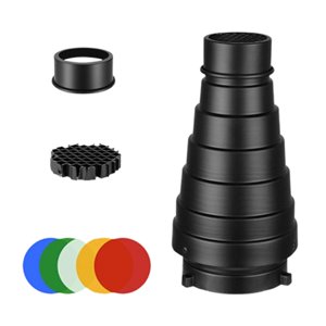 Magideal - Kit De Snoot Cónico, Filtro De Color, Accesorio Profesional, , Snoot, Rejilla De Panal Para Estudio Fotográfico De Viajes En Interiores, Luz , Style B Estilo B