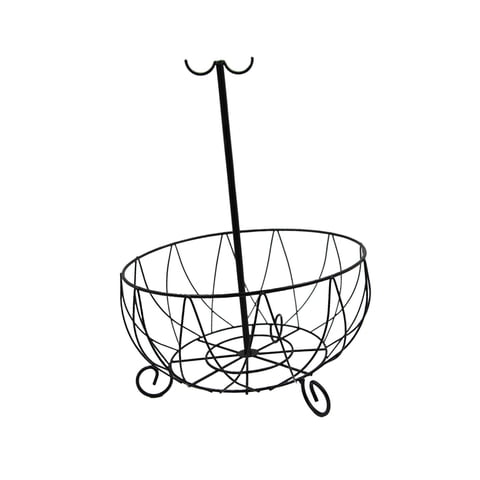 Bothyi - Soporte Para Frutero Con Colgador De Plátano, Soporte Para Cesta De Frutas De Cocina, Grande, Negro