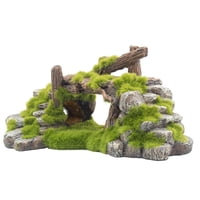 Magideal - Acuario Rockery Fish Tank Ornament Crafts Bridge Paisaje Resina Cuevas Acuáticas Hide Bridge Ornamento Estatuilla Para La Decoración De Escritorio De