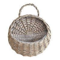 Ioensy - Cesta Colgante Tejida, Cesta De Almacenamiento De Mimbre Para Césped, Sala De Estar, Porche L