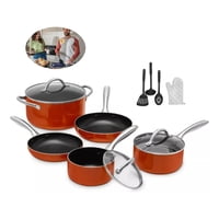 Movi - Batería De Cocina 11 Piezas, Para Todo Tipo De Cocinas, Inducción, Eléctrica Y Gas