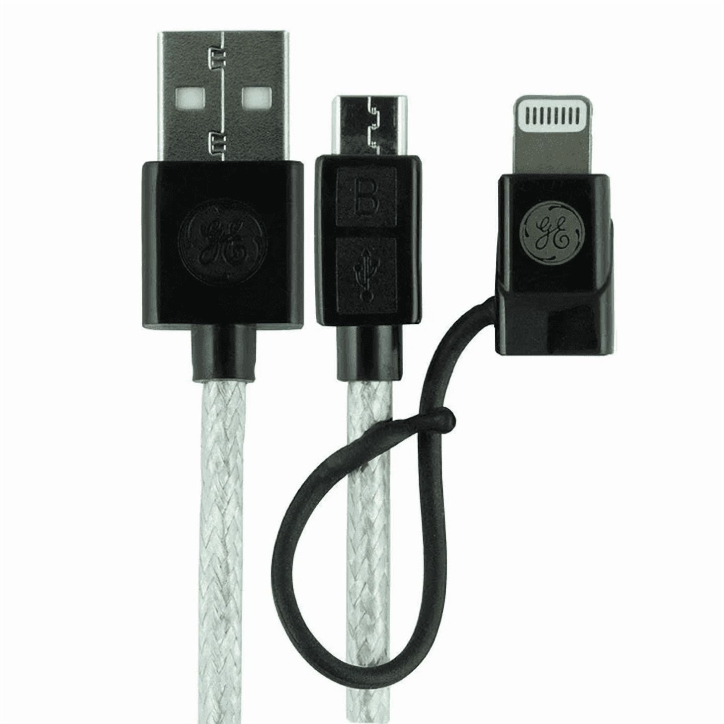General Electric - Cable 2 En 1 Micro Usb Con Adaptador Lightning 1 80 M
