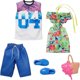 thumbnail image 1 of Ropa Barbie Ken Set 2 Pack Vestido Tropical Jersey, 1 of 3