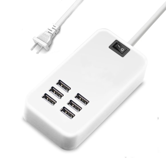 Cargador USB KAIDIWEI de 6 puertos multi‑dispositivo 100‑240 V