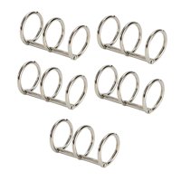 Magideal - Carpetas De Hojas Metálicas Sueltas De 5X3 Anillas, 3 Agujeros, Anillas Para Encuadernación De Hojas Metálicas Sueltas, Anillas Para Libros, Para , Plata 25Mm