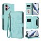 thumbnail image 1 of Funda Cartera Mariposa para [iPhone 16 Plus] con Soporte y Cremallera Verde menta, 1 of 6