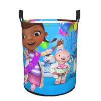 Desmarcar - Doctora Juguetes Cesta De Lavandería De Gran Capacidad Redonda Con Asa, Bolsa Para Ropa Sucia Plegable, Almacenamiento Para Dormitorio, Baño Y Lavadero 44X35 Cm