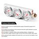 thumbnail image 2 of Kit de Medidores Dyno Racing 52 mm Triple Cara Blanca Cromada, 2 of 8