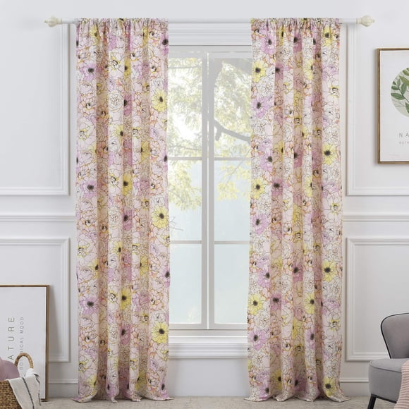 Set de paneles de cortinas Greenland Home Fashions Misty Bloom x2