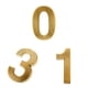 thumbnail image 3 of 3 Placas Autoadhesivas De Plástico Dorado Para Número De Puerta, Dígito Numérico 0 1 3, 3 of 6