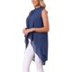 thumbnail image 4 of INSPIRE CHIC Blusas de Mujer de Gasa Cuello Simulado Sin Mangas Lazo en la Espalda Dobladillo Alto Bajo Camisa de Verano Azul Oscuro M, 4 of 6