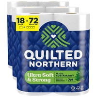 Quilted Northern - Papel Higiénico Acolchado Northern Ultra Soft & Strong 18 Mega