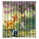 thumbnail image 1 of Cortina de ducha con diseño de mariposas y flores de Bambi, con ganchos, tamaño 66 x 72 pulgadas, 1 of 3