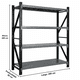 thumbnail image 2 of Estante Rack 200x60x200cm 800kg, 2 of 6