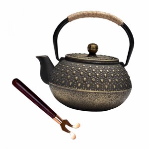Magideal - Tetera De Hierro Fundido, Tetera Japonesa, Tetera Tradicional Japonesa De Hojas Sueltas Para Hervir Agua Caliente, Tetera Para Barbacoa Al Aire Libre