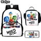 thumbnail image 1 of 3pcs Set Inside Mochila Out School Backpack with Lunch Bag Pencil Case ,Cartoon School Bags for Grade 1-4,Bookbags for Pupil, 1 of 3
