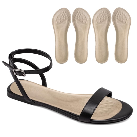 Insertos acolchados para tacón alto AUTPRO de piel de cerdo para mujer, 2 pares