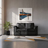 Latam Home - Sofa Ancona 2 C Pu Grano Negro