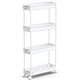 thumbnail image 1 of Carrito de almacenamiento SPACEKEEPER Slim Rolling de 4 niveles de plástico blanco, 1 of 9