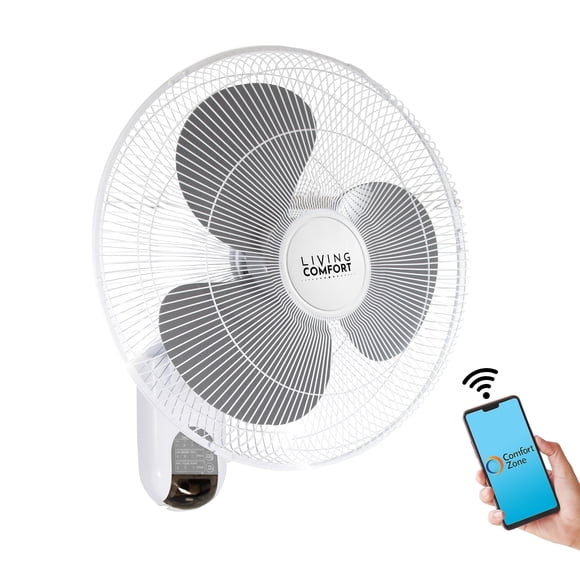Ventilador De Pared Oscilante 40 Cm 3 Velocidades Blanco