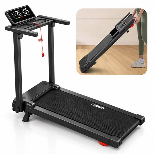 Trotadora 2 Hp Overfit Caminadora Electrica Plegable 12 Km/h Negro