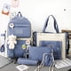 thumbnail image 1 of 5 Piece Set School Bags For Teenage Backpack Female Girls Canvas Solid Color Women Teen Student Schoolbag, 1 of 3