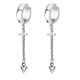 thumbnail image 1 of Pendientes Cruzados Con Clip De Oreja Sin Piercing Estilo Punk Rock De 2 Piezas 64 Mm Plateado, 1 of 5