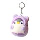 thumbnail image 2 of Creativo Pingüino Mu?eca Llavero Adorable Encantador Colgante Para Coche Hogar Mochila Violeta Oreja Corta, 2 of 5