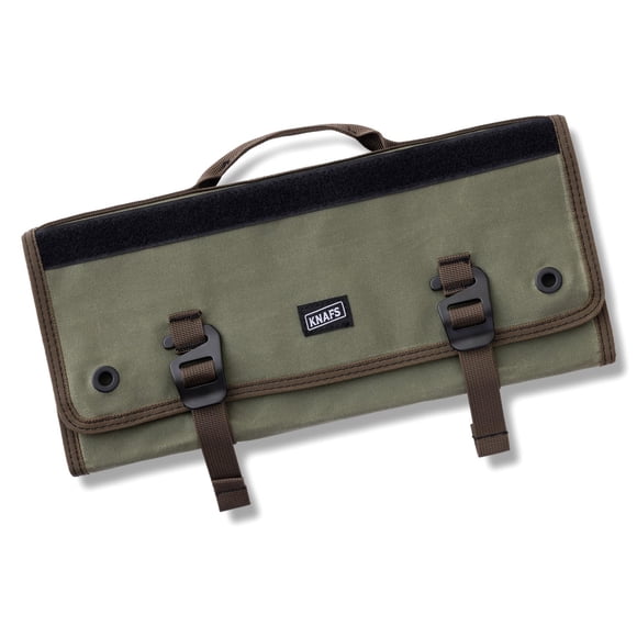 Funda de cuchillos Knafs grande 33x76 cm verde oliva oscuro expandible