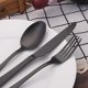 thumbnail image 5 of Juego de cubiertos SHARECOOK negro mate de acero inoxidable de 20 piezas, 5 of 6