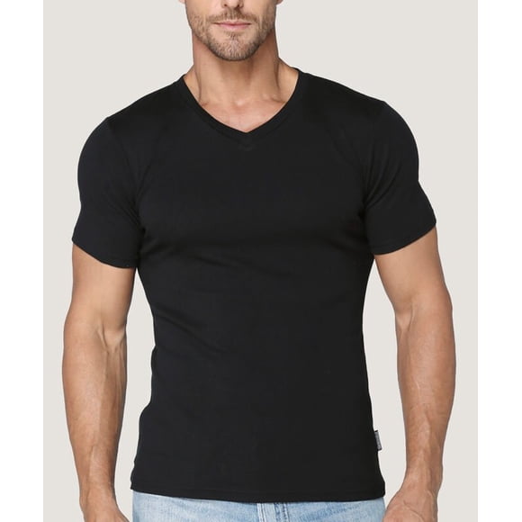 Camiseta Cotton Rib Hombre Rochester YC-209 Cuello en V
