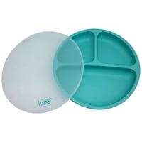 Plato Silicona Bebe Kido Ventosa Y 3 Divisiones Verde - Ps