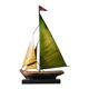 thumbnail image 2 of Figura De Velero, Modelo De Barco, Estante De Apoyo, Gabinete De Regalo, Oficina, Estatua De Barco De Hierro Verde, 2 of 5