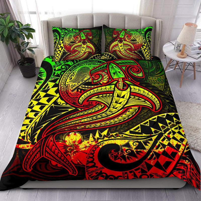 Milsleep - Juego De Cama Samoa Americana - Reggae Shark Polynesian Tattoo