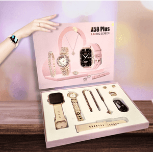 Mundo Shopping - Smart Watch Reloj Y Set 7 En 1De Joyería A58 Plus
