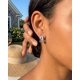 thumbnail image 4 of Pendientes de aro huggie de plata MUMREUES para mujer, joyería de moda para el día a día, 4 of 9