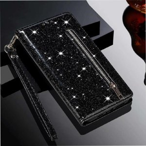 Funda Para Foxdock Elegante Funda Xiaomi 13T Pro/Xiaomi 13T Glitter Con Cremallera-Ideal Para El Uso Diario