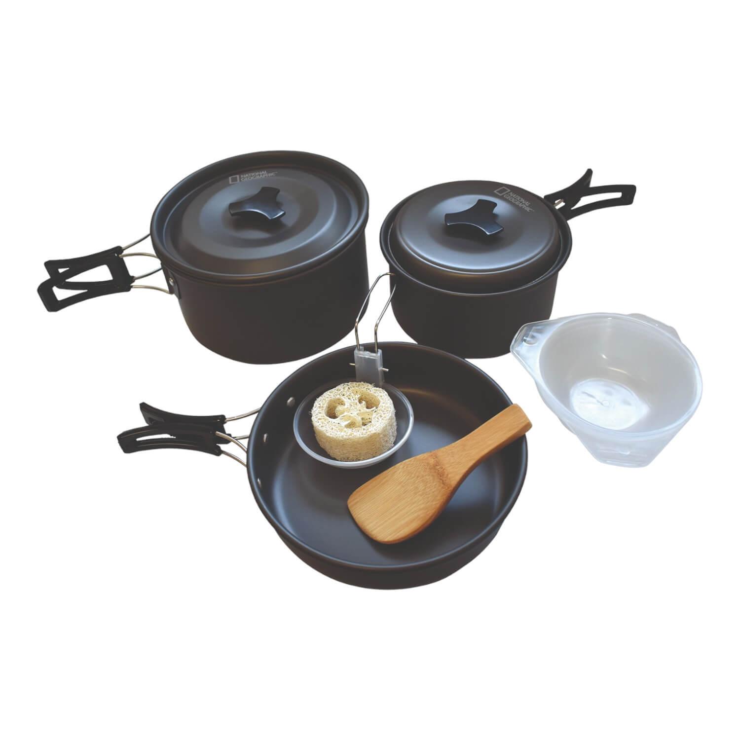 Set De Cocina Camping 4 Personas National Geographic Gris Tamano Unico