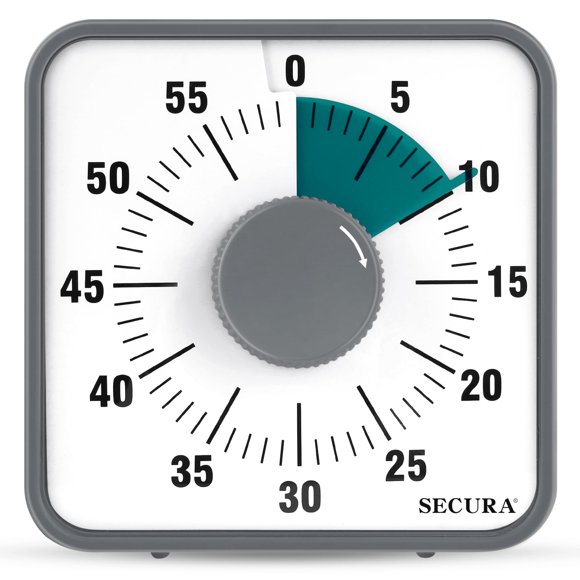 Temporizador Secura 19 cm 60 minutos Extra Grande Verde Oscuro